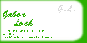 gabor loch business card